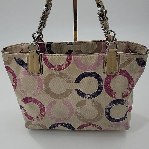 Coach Multicolor Signature Tote and Wallet Set - Picture 4 of 16